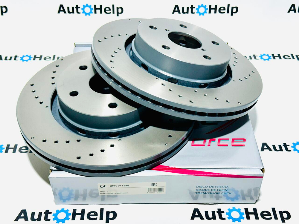 Диск тормозной перфорированный G-Brake GFR-22859L передний левый 294mm 5x114.3