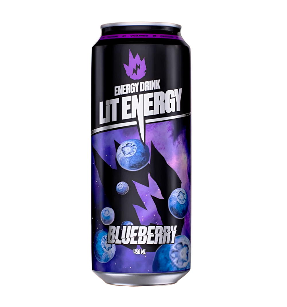 Lit Energy "Blueberry" черника Энерг.напиток 0,45л. ж/б (12 шт. в упаковке)