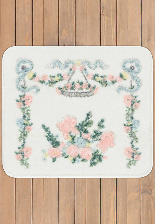 Коврик для ванной Confetti Bath Bella La Fontaine 01 Pink квадрат (50*57 см)
