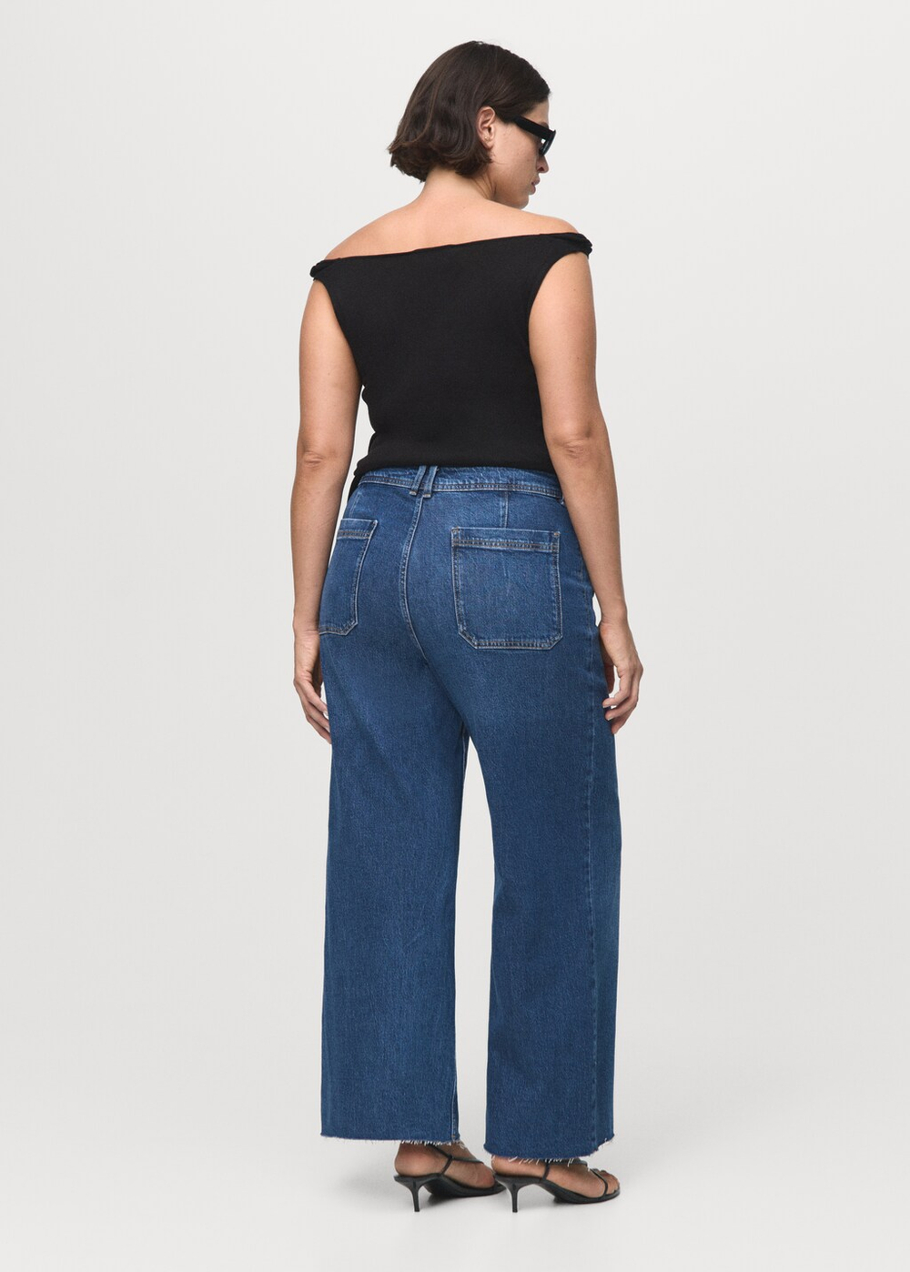 Джинсы-кюлоты Catherin с высокой талией