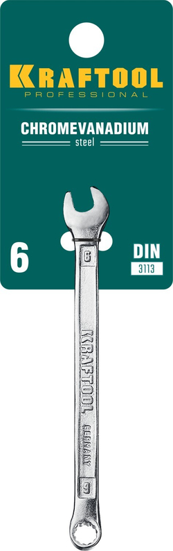 KRAFTOOL 6 мм, комбинированный гаечный ключ (27079-06)