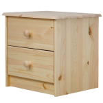 Тумба прикроватная Хаба 2 ящика из массива сосны, лакированная