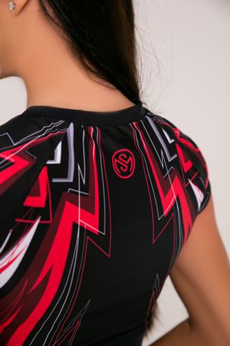 Short Rashguard with short sleeves Lightning Pink