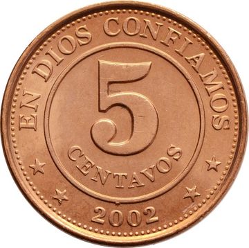 5 сентаво 2002 Никарагуа