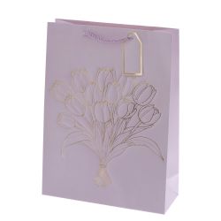 GAEM Пакет подарочный L (бумага 210г/м2, блок 12шт), L31 W12 H42 см, 4в.