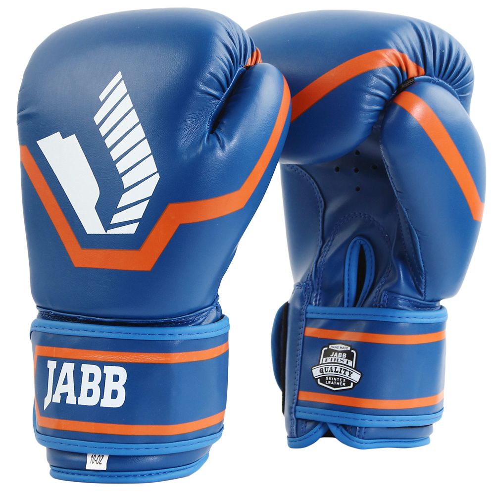 Перчатки бокс.(иск.кожа) Jabb JE-2015/Basic 25 синий 8ун.