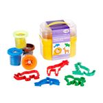 Пластилин на растительной основе (тесто для лепки) ГАММА "Малыш. Зоопарк", 4 цвета, 240 г, 5 формочек, 509198