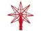 Елочная макушка Звезда монтажная, стекло,красный, Ёлочка (С1537/1)