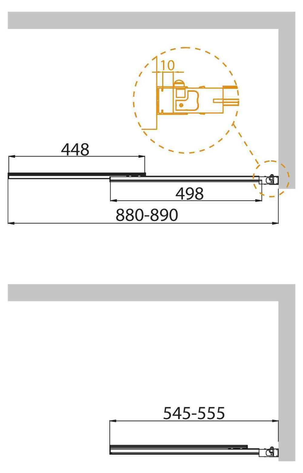 Душевая шторка на ванну Cezares SLIDER-VF-11-90/150-P-Cr