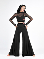 Кроп-топ из сетки для танцев