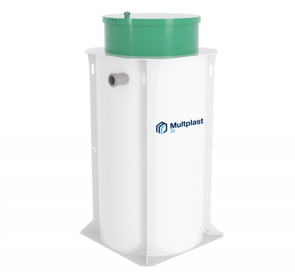 Станция глубокой биологической очистки
 Мультпласт СТ (Заубер) 5 вертикальный / 1000 л. в сутки / до 5 чел. / принудительный сброс / компрессорная аэрация (1180x1180x2410см;121кг;) - арт.552041