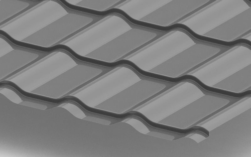 Металлочерепица Ламонтерра-Х NormanMP 0.5мм 7004-Сигнальный серый