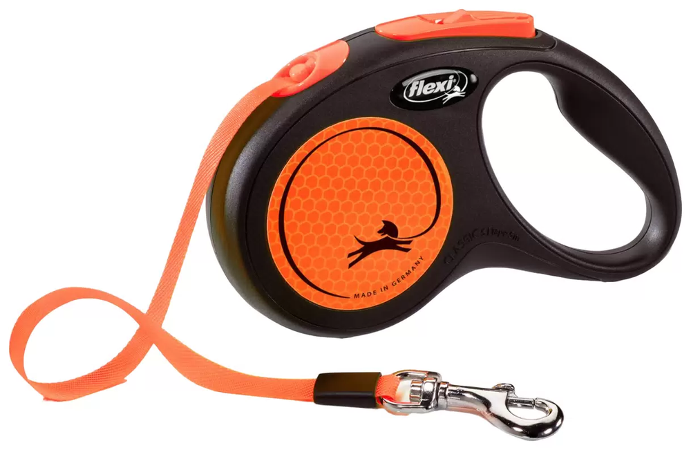 Flexi new Neon рулетка для собак 15 кг ремень 5 м.