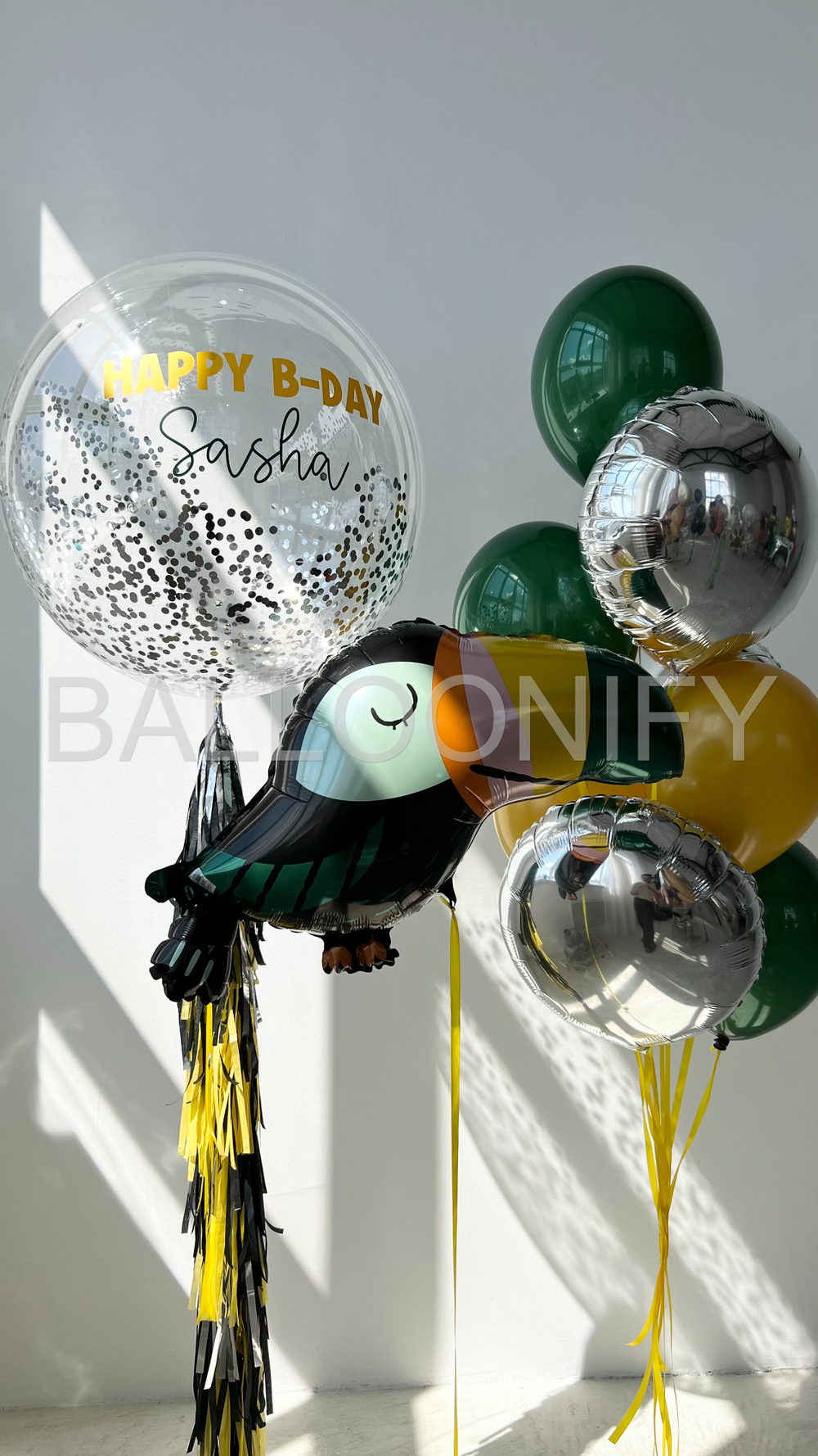 Набор шаров "Экзотический тукан" Дизайн № 2