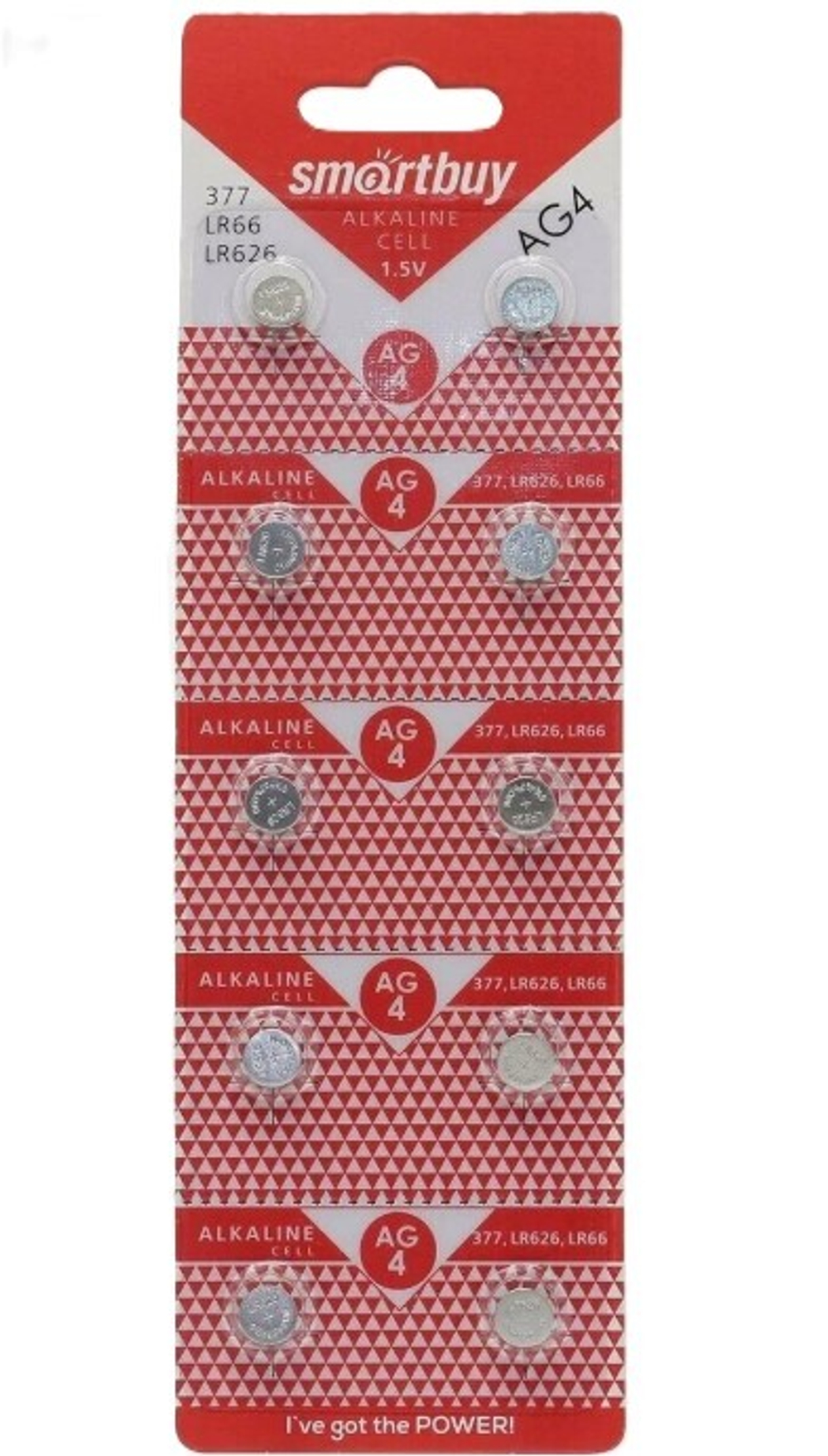 Батарейка Smartbuy AG4 LR66 LR626 1шт