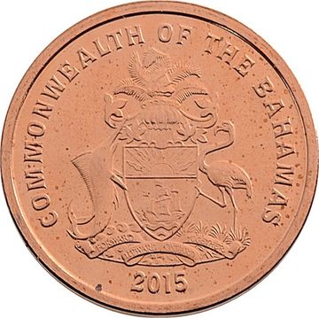 1 цент 2015 Багамские острова. Магнитная