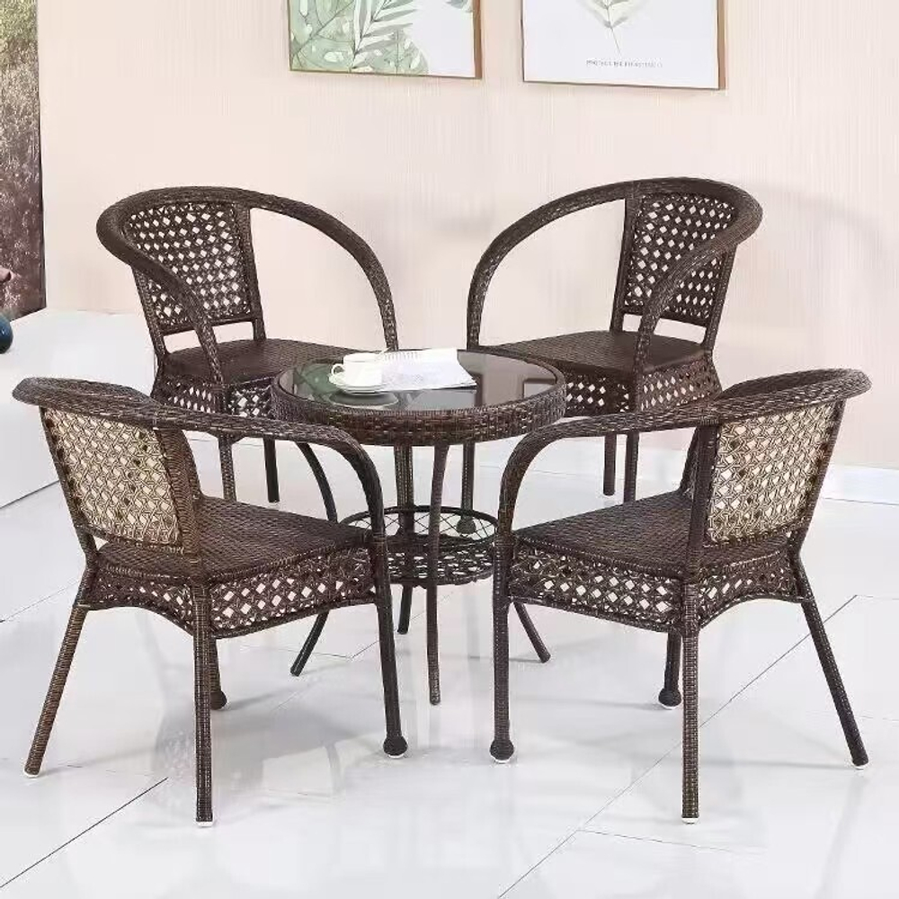 Стол из искусственного ротанга Фуджи «Fuji» шоколад D.58