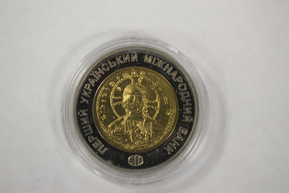 Солид Византийский Первый украинский международный банк 2004г. Штучная.   PROOF