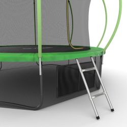 EVO JUMP Internal 12ft (Green) + Lower net. Батут с внутренней сеткой и лестницей, диаметр 12ft (зеленый) + нижняя сеть