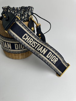 Сумка Christian Dior Brown Oblique Wicker Bucket