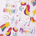 Наклейки из EVA "Единороги", 14 штук, ассорти, 13х21 см, ЮНЛАНДИЯ, 662682