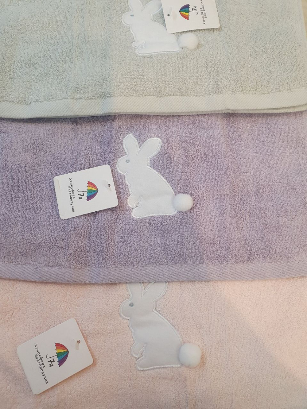 Полотенца махра заяц с хвостиком 70/140 7-я