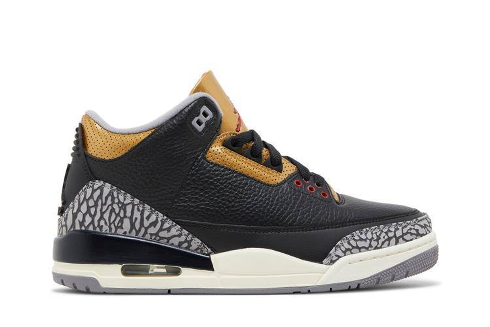 Кроссовки Jordan Air Jordan 3 Retro "Black Gold" (Женская размерная сетка)