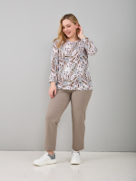 Лонгслив ЛНв-306/леопард-перья