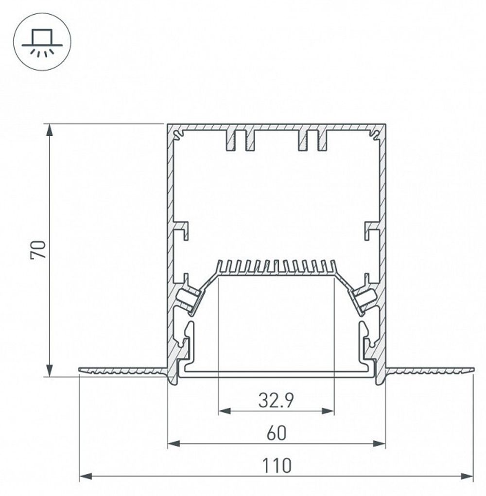 Соединитель угловой L-образный накладной Arlight S-LUX 030132