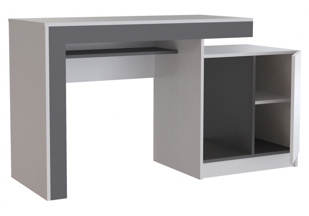 Компьютерный стол Woodville Модена белый, графит
