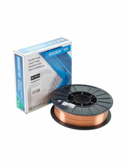 Проволока сварочная омедненная ER 70S-6 ф0,8мм (катушка D200 5 кг) Solaris WM-ER70S6-08050
