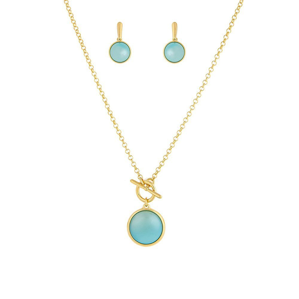 Комплект Possebon Pearl Blue Sky Agate S1560.21 BL/G