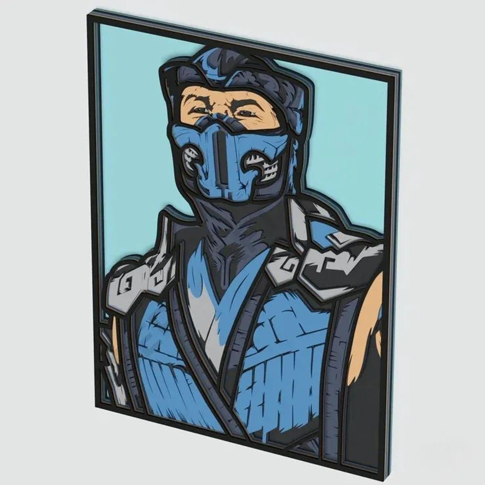 3D Картина по номерам из дерева Саб-Зиро, 38x50 см