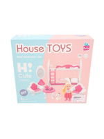 Игровой набор "Спалья" компл. кукла 12см, предм. 12шт, коробка