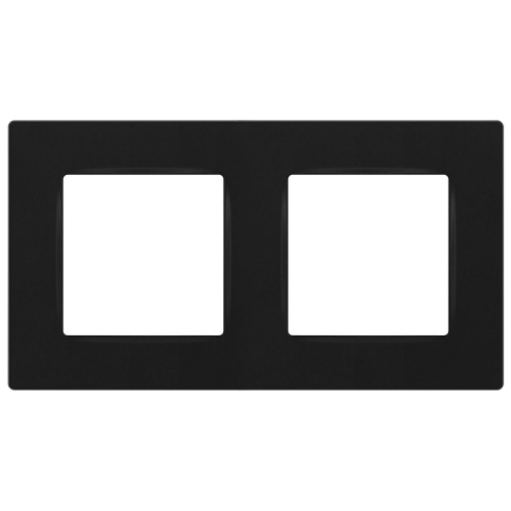 Рамка для розеток и выключателей ЭРА Серия 12 12-5202-05 на 2 поста, Классик, антрацит