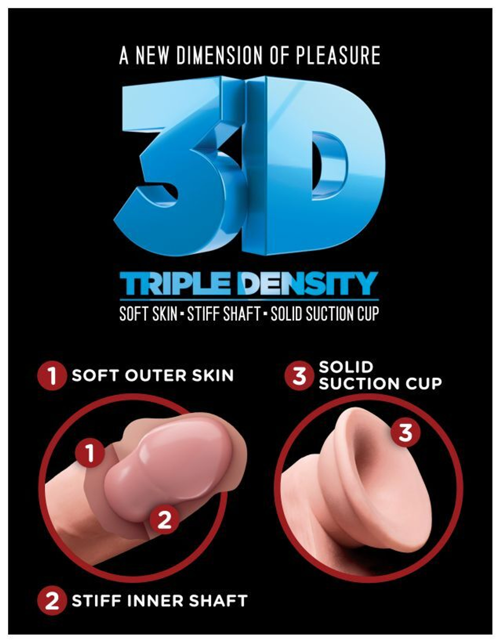 Фаллоимитатор на присоске Тройная плотность King Cock Plus 7.5 Triple Density Cock with Balls