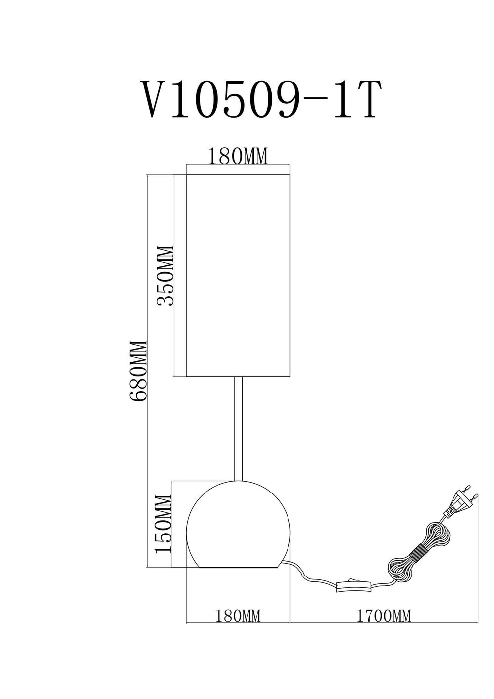 Лампа настольная Moderli V11589-1T Flint