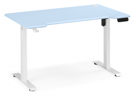 Компьютерный стол Woodville Маркос 140х80 голубой, белый, ножки белые