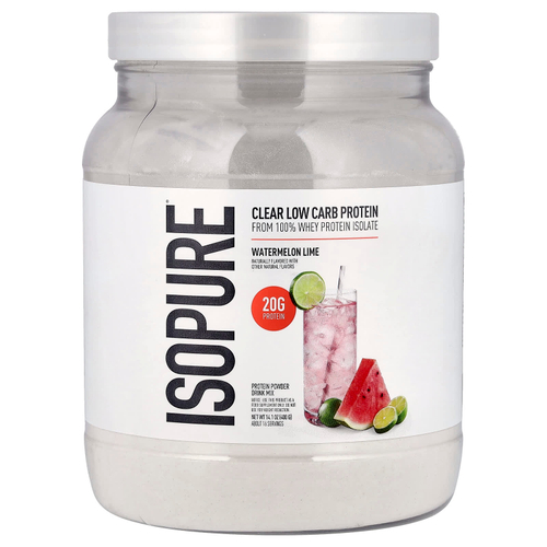 Isopure, чистый низкоуглеводный протеиновый порошок, арбуз и лайм, 400 г (14,1 унции)