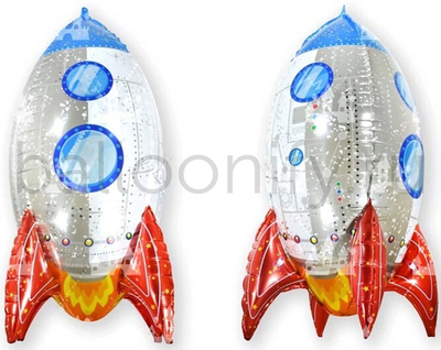 Шар (32''/81 см) Фигура, 3D Ракета, 1 шт.