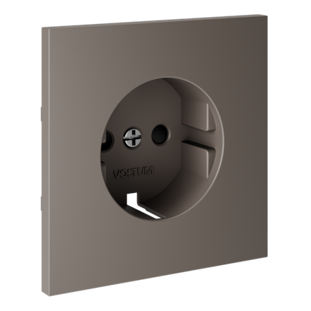 Накладка для розетки с заземлением и защитными шторками, S70 (капучино)