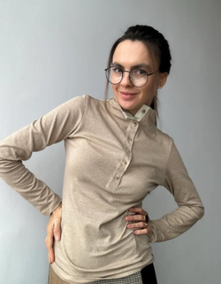 Шелковый лонг со стойкой