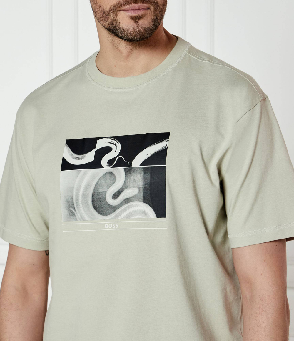 Футболка Te_Barragan BOSS ORANGE - бежевый(50534919)