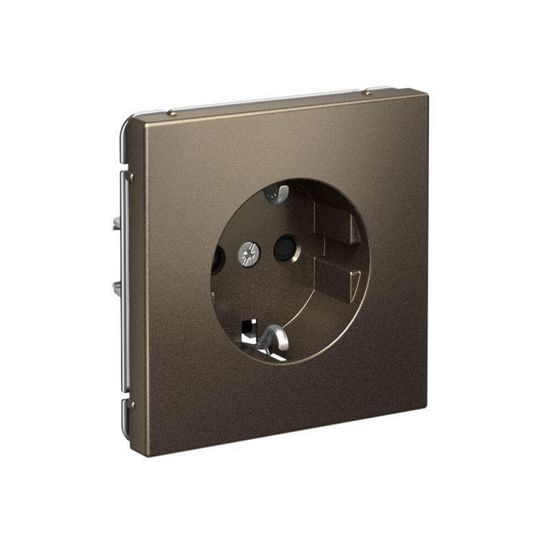 Розетка ArtGallery 16А с заземл. со шторками быстрозажим. клем. механизм мокко SE GAL000645S