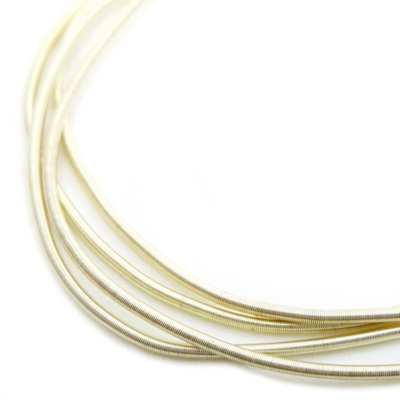 Канитель мягкая, гладкая, KAN/MK, 1,3 мм, матовая, белое золото