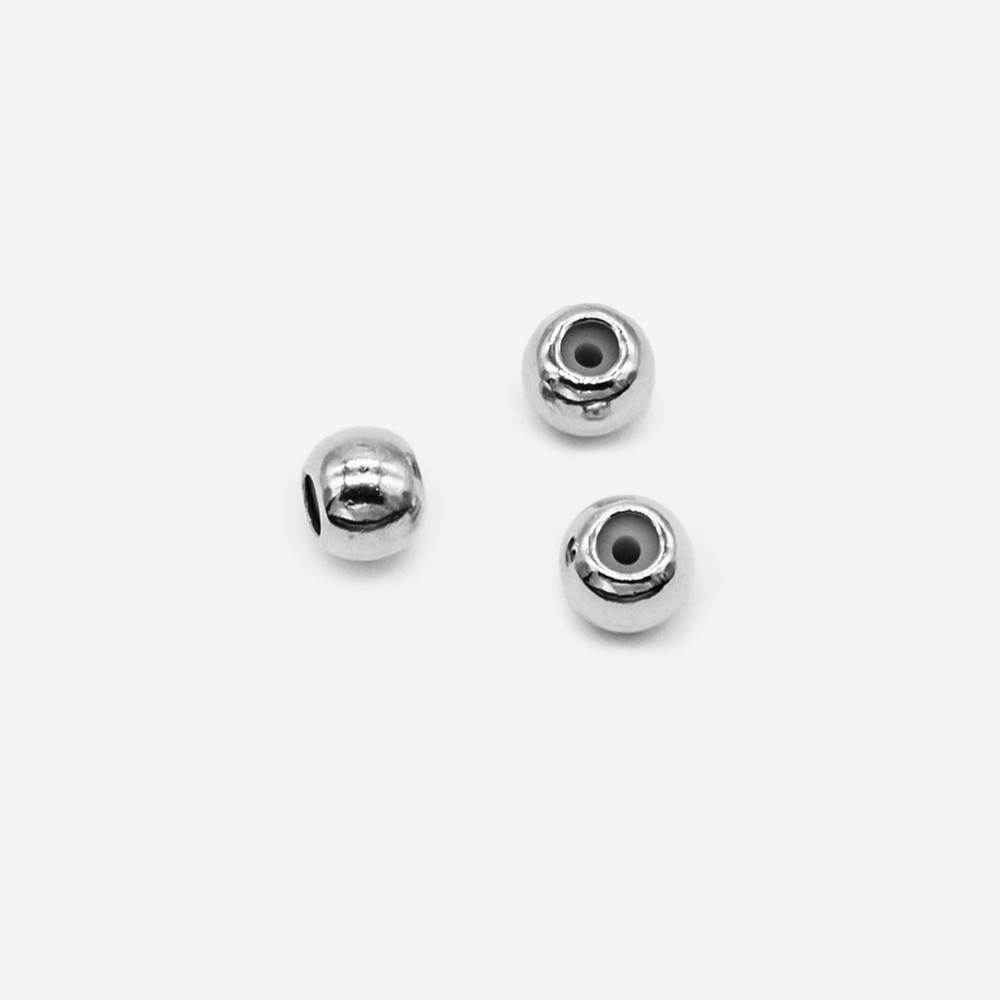 Бусина-разделитель с силиконовой вставкой, 3,8мм, сталь