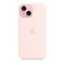 Чехол Apple iPhone 15 Silicone Case with MagSafe Light pink (MT0U3)