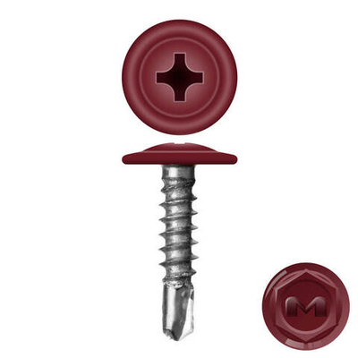 Саморез Daxmer ПШС 4,2х19 с прессшайбой сверло RAL 3005