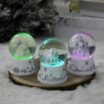 Сувенир Снежный шар «Новогодние пейзажи» 4.5*4.5*6 см (с подсветкой), микс