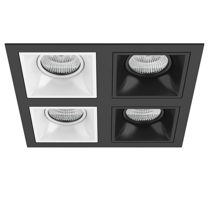 Комплект из светильников и рамки Lightstar Domino Quadro (214547+214506+214506+214507+214507) D54706060707